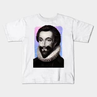 English Poet John Donne illustration Kids T-Shirt